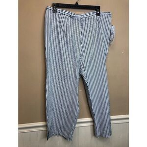 Norton Studio Blue White Striped Pants Size 14 NWT